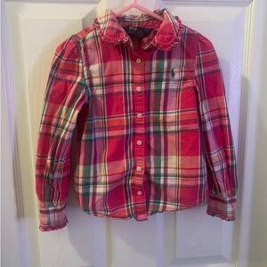 Girls Polo Ralph Lauren plaid button down shirt